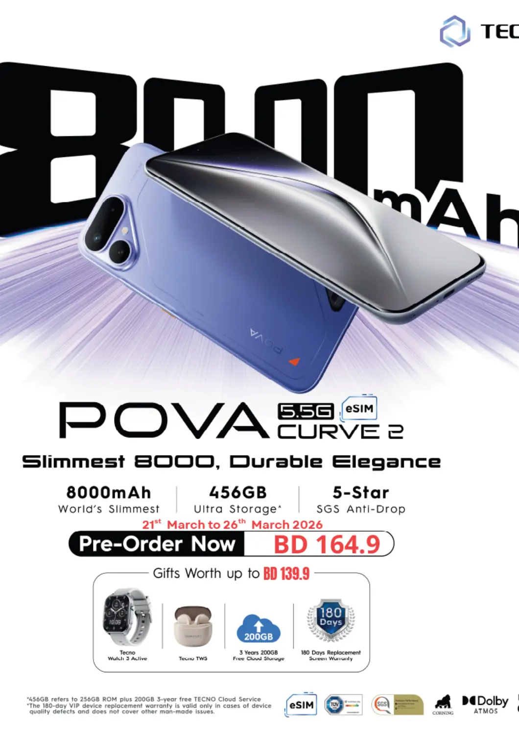 Bahrain eXtra offers in D4D Online. Pre-Order - Tecno Pova Curve 2 5G. . Till 26th March