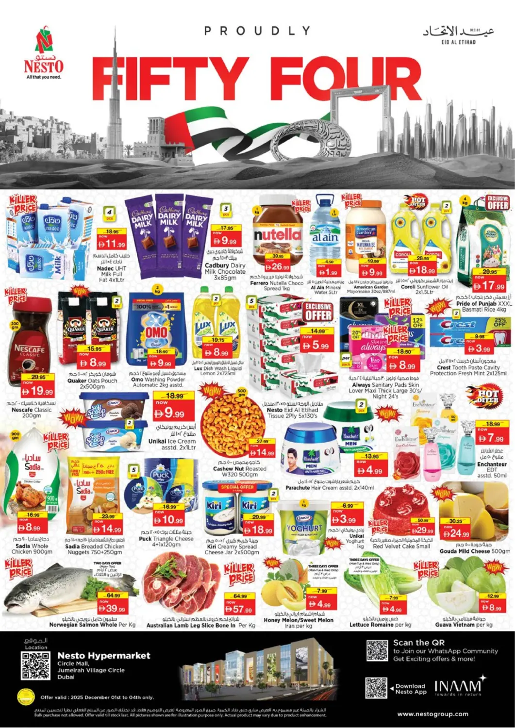 UAE - Dubai Nesto Hypermarket offers in D4D Online. Jumairah Village Circle-Dubai. . Till 4th December