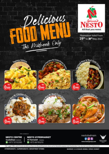 NESTO - Delicious Food Menu in البحرين Delicious Food Menu