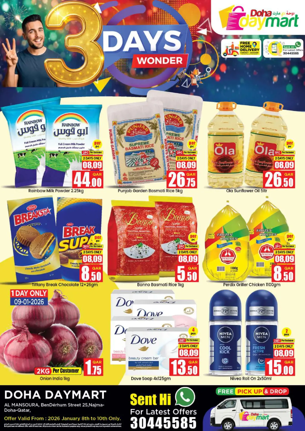 Qatar - Doha Doha Daymart offers in D4D Online. 3 Days Wonder. . Till 10th January