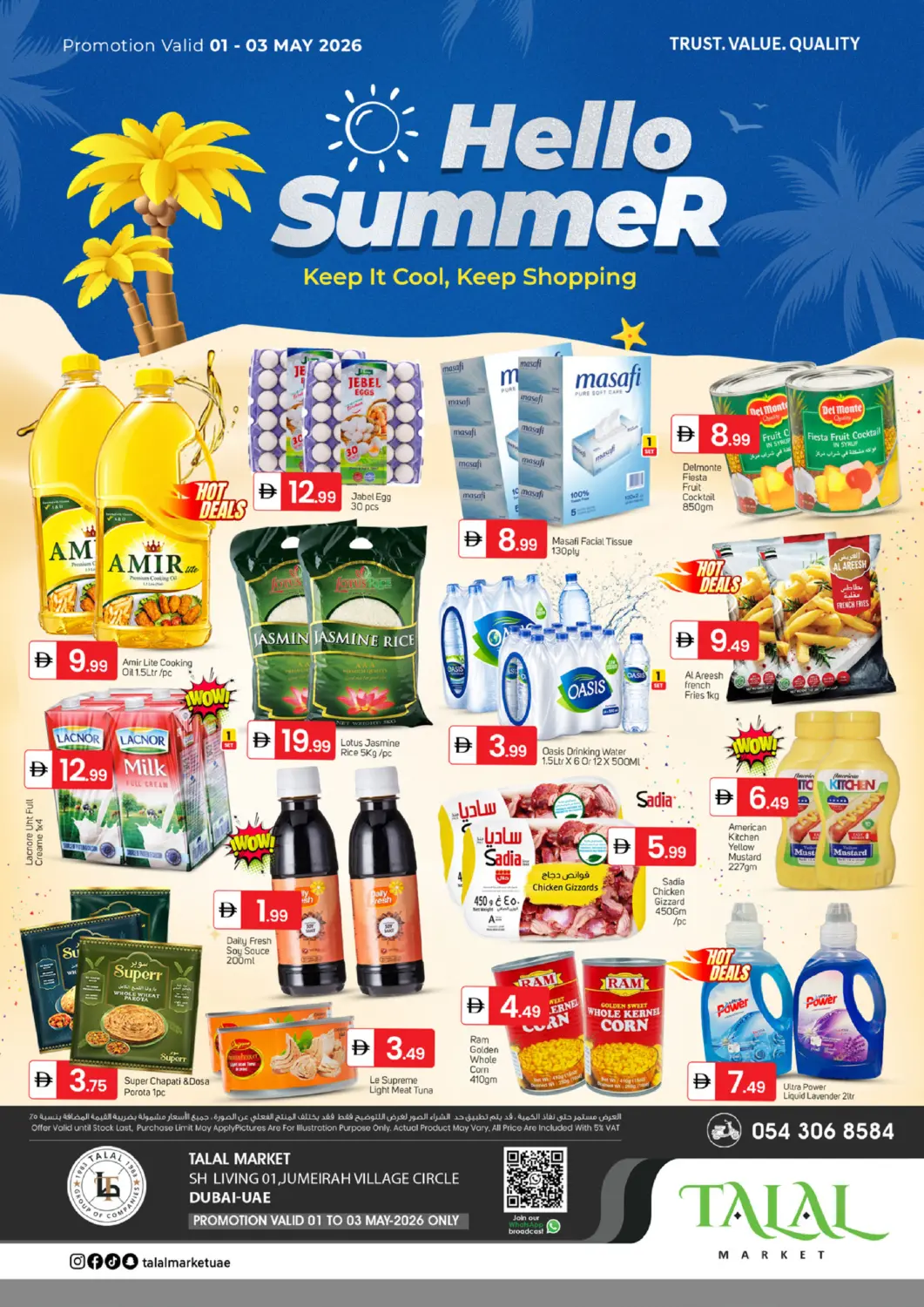 UAE - Dubai TALAL MARKET offers in D4D Online. Jumeirah Village Circle-Dubai. . TIll 3rd May