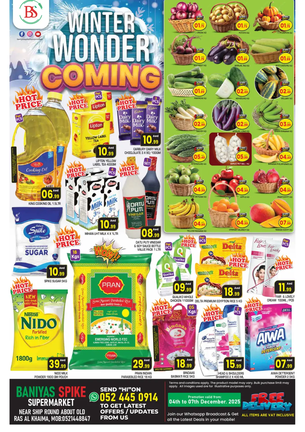 UAE - Ras al Khaimah Baniyas Spike  offers in D4D Online. Ras Al Khaima. . Till 7th December