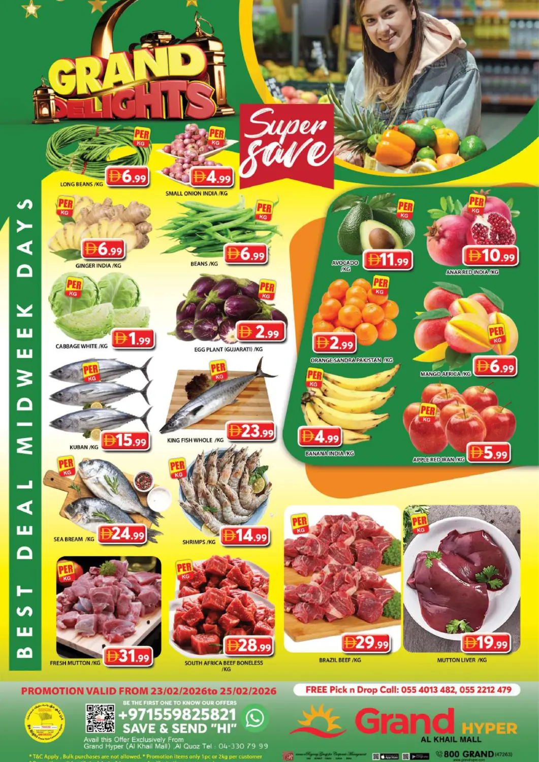 UAE - Dubai Grand Hyper Market offers in D4D Online. Al Khail Mall, Dubai. . Till 25th February