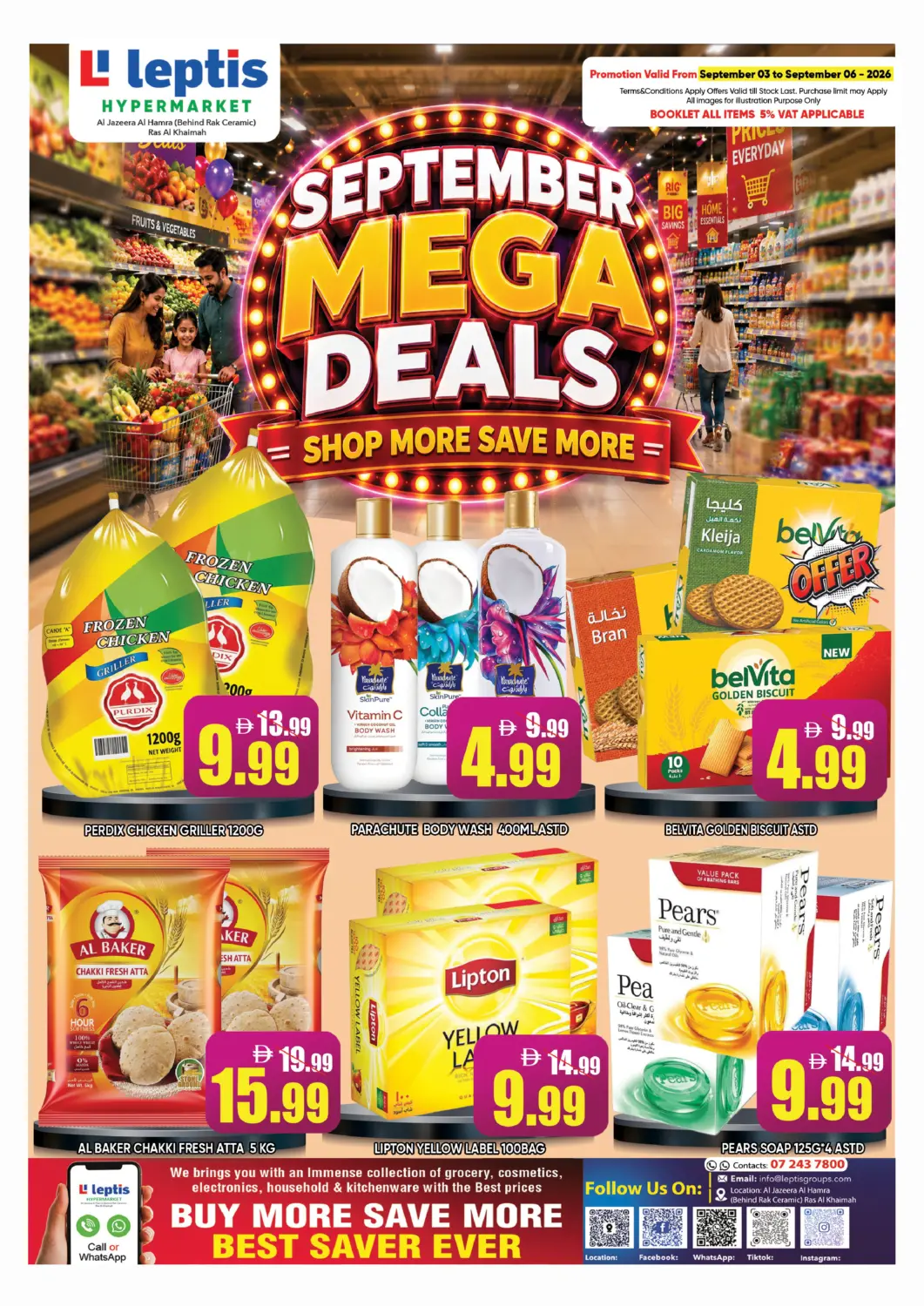 UAE - Ras al Khaimah Leptis Hypermarket  offers in D4D Online. Al Jazeera Al Hamrah, Ras Al Khaimah. . Till 6th September