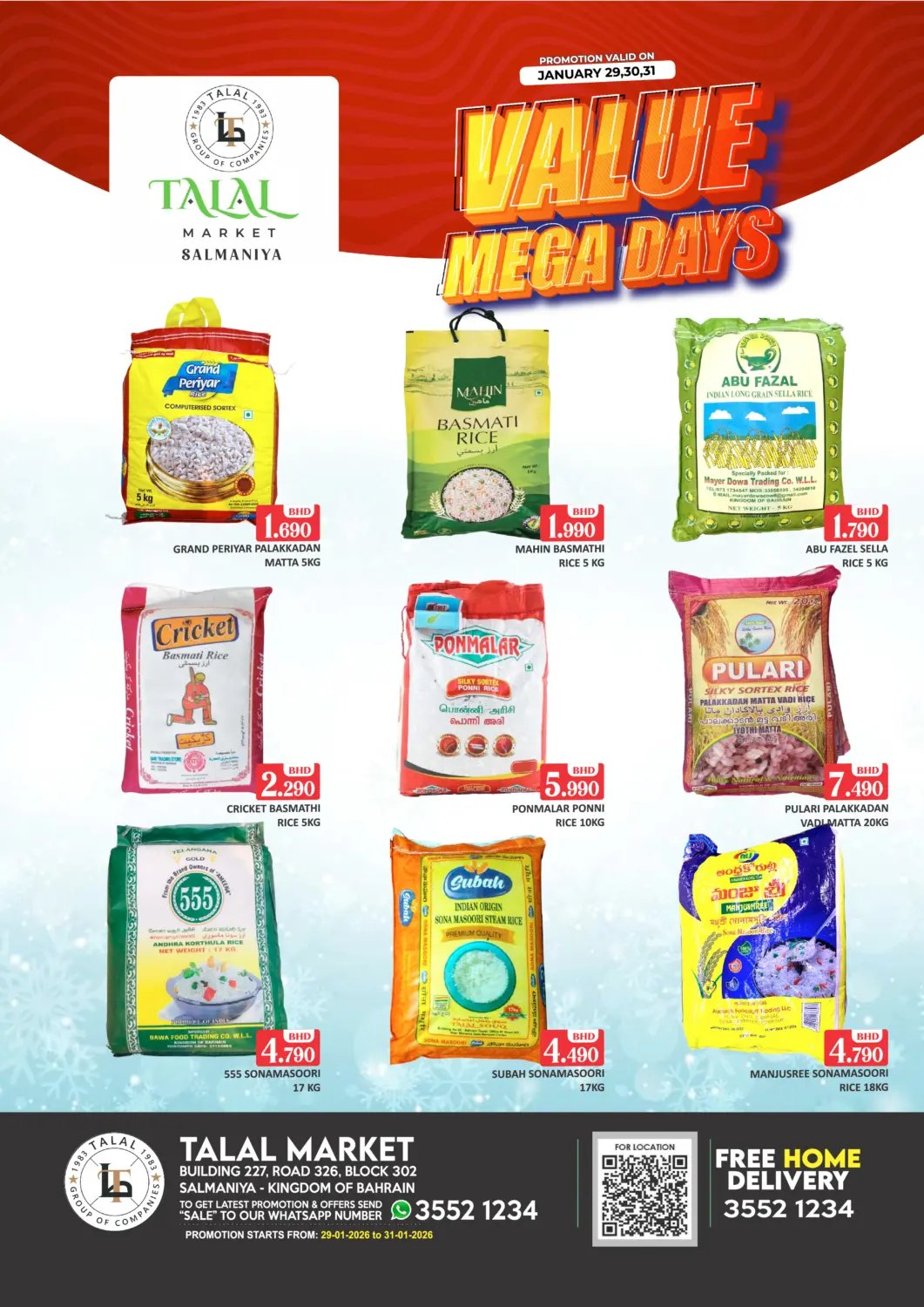 Bahrain Talal Markets offers in D4D Online. Salmaniya - Value Mega Days. . Till 31st January