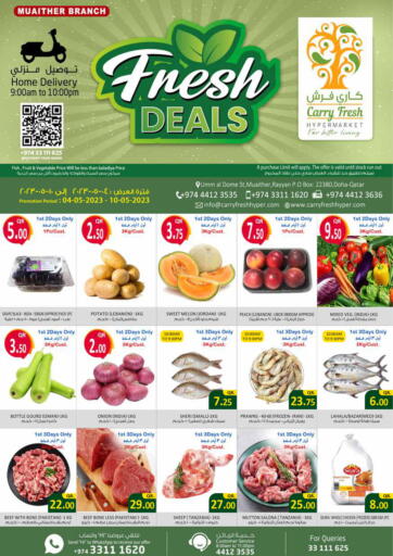 Qatar - Doha Carry Fresh Hypermarket offers in D4D Online. Fresh Deal @ Muaither. . Till 10th May