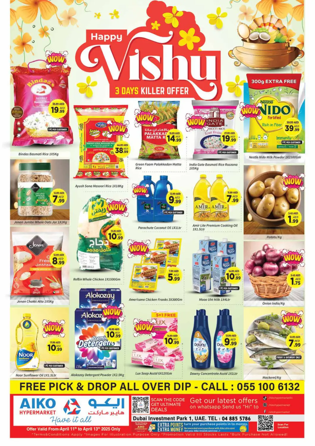 UAE - Dubai AIKO Mall and AIKO Hypermarket offers in D4D Online. Happy Vishu. . Till 13th April
