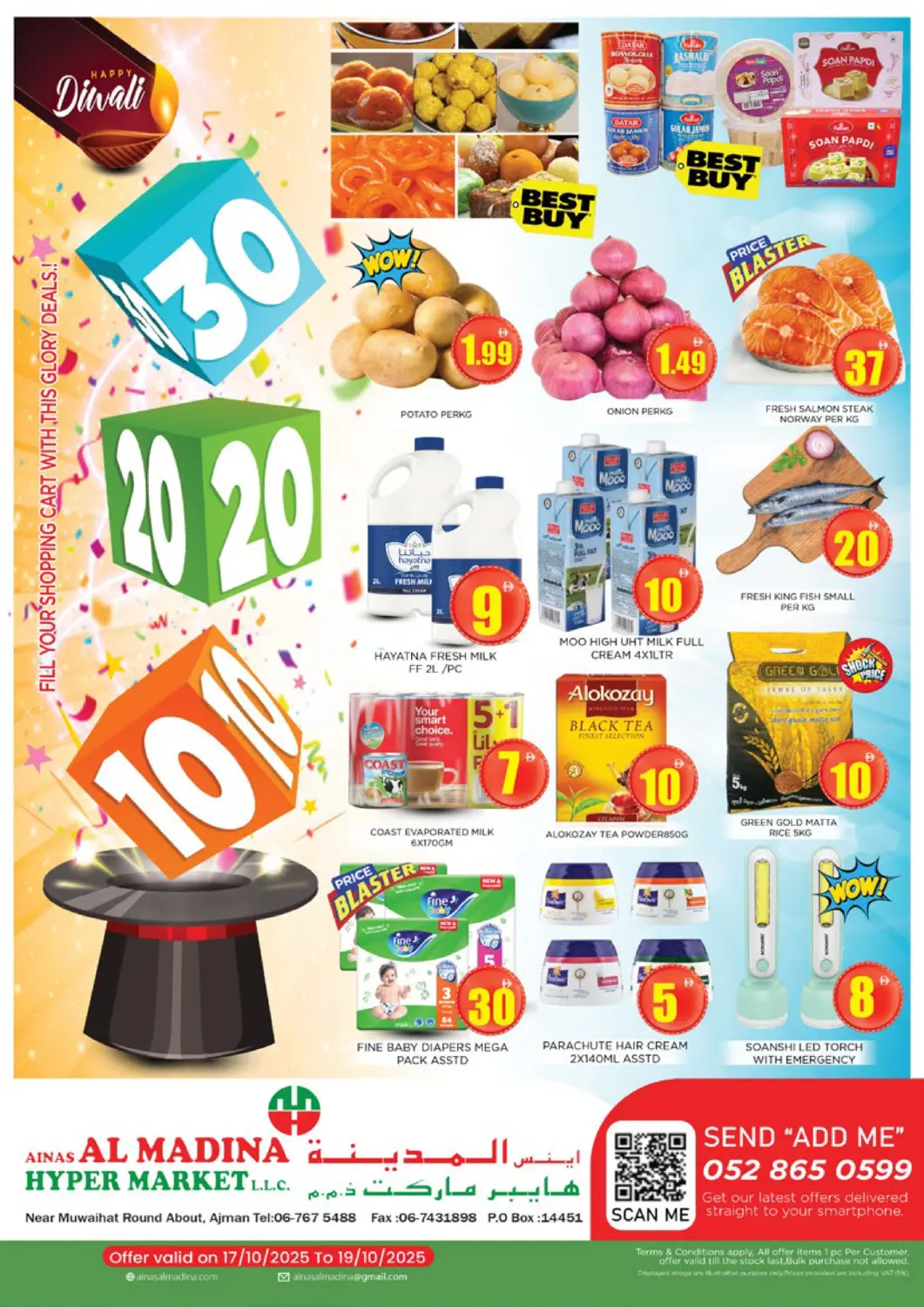 UAE - Sharjah / Ajman Ainas Al madina hypermarket offers in D4D Online. 10.20.30 Deals. . Till 19th October