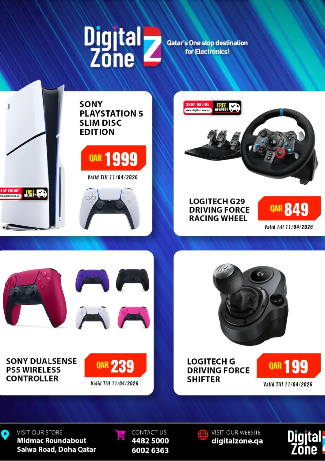 Qatar - Al Wakra Digital Zone Trading offers in D4D Online. PlayStation Deals. . Till 11th April