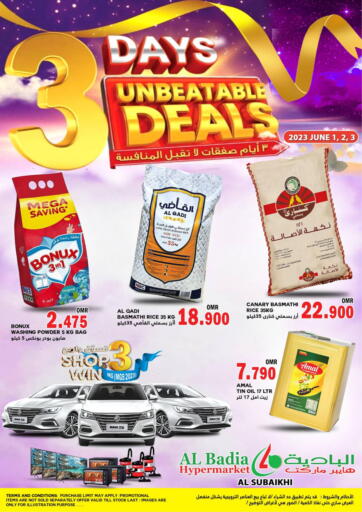 Oman - Muscat AL Badia Hypermarket offers in D4D Online. Al Subaikhi - Unbeatable Deals. . Till 3rd June