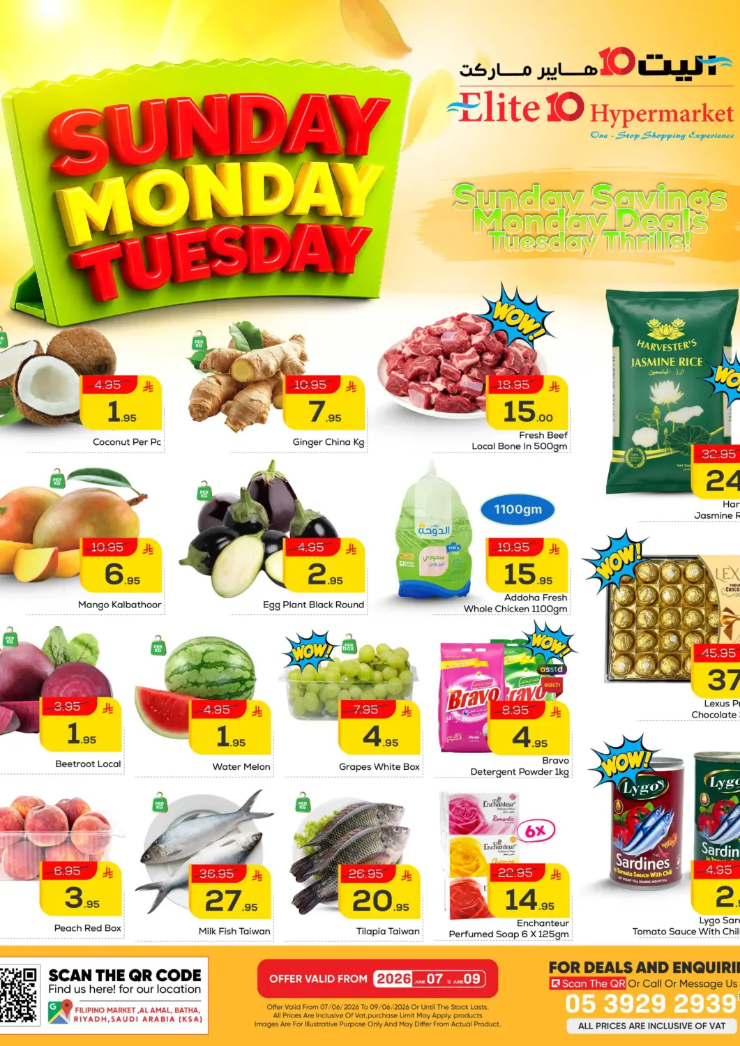 KSA, Saudi Arabia, Saudi - Riyadh Elite 10 Hypermarket offers in D4D Online. Sunday Monday Tuesday. . Till 9th June
