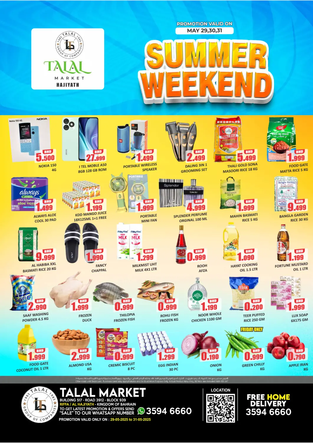 Bahrain Talal Markets offers in D4D Online. Summer Weekend -Hajiyath. . Till 31st May