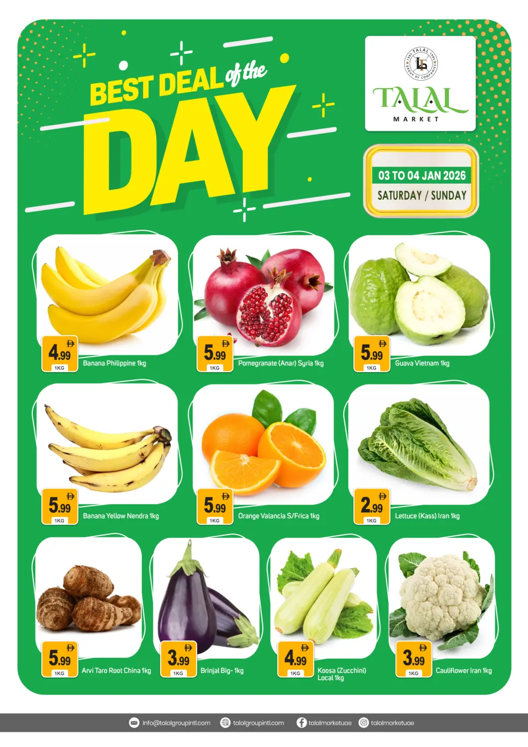 UAE - Dubai TALAL MARKET offers in D4D Online. Muhaisnah 4 , Dubai. . Till 4th January