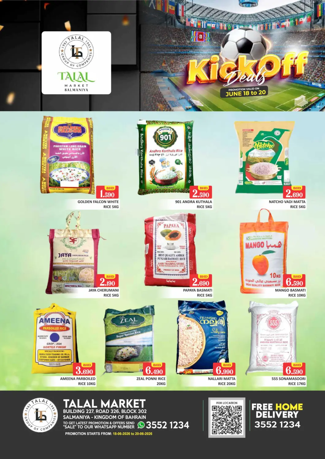 Bahrain Talal Markets offers in D4D Online. Kick-Off Deals - Salmaniya. . Till 20th June