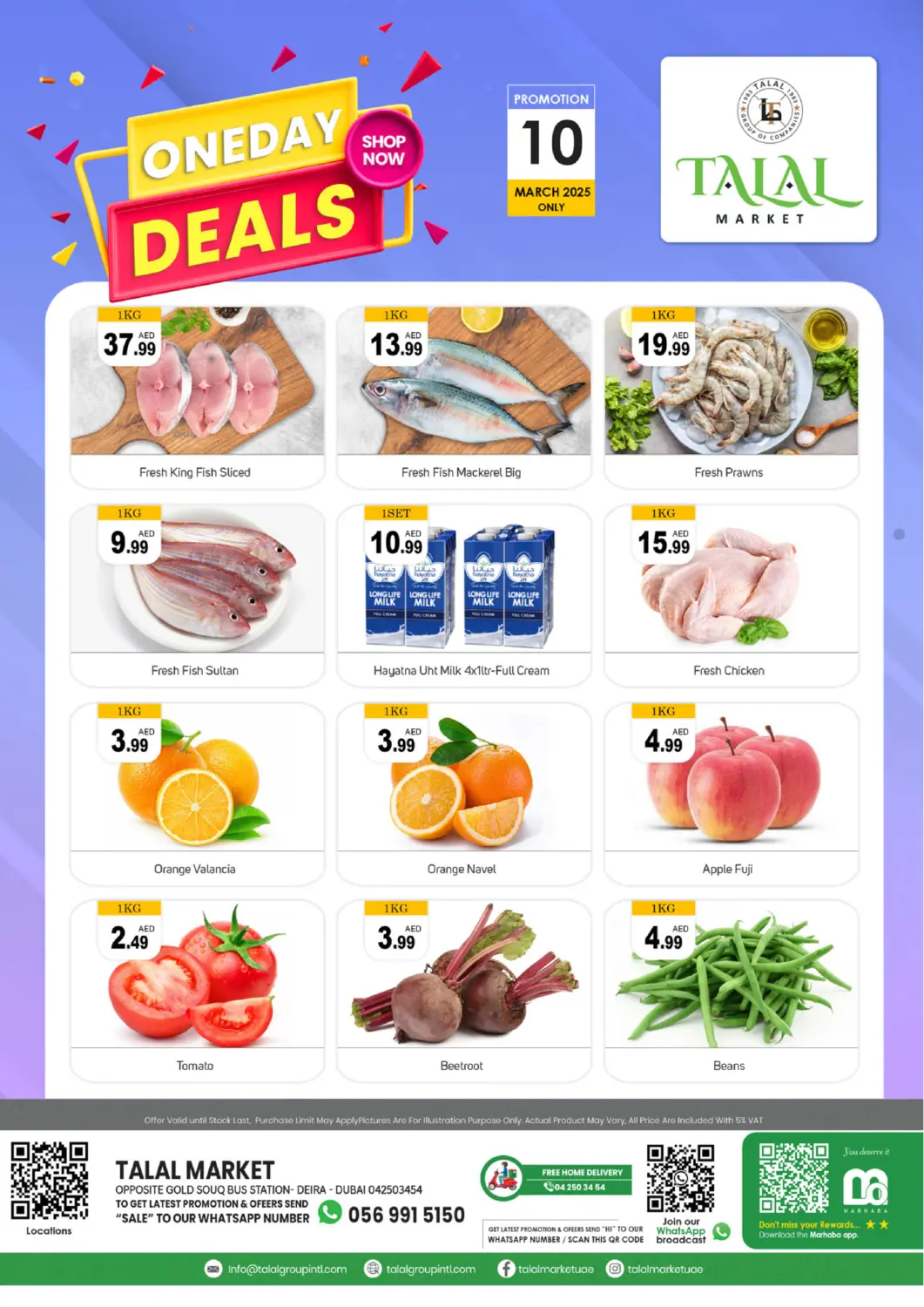 UAE - Dubai TALAL MARKET offers in D4D Online. Gold Souq -Deira. . Ony On 10th March