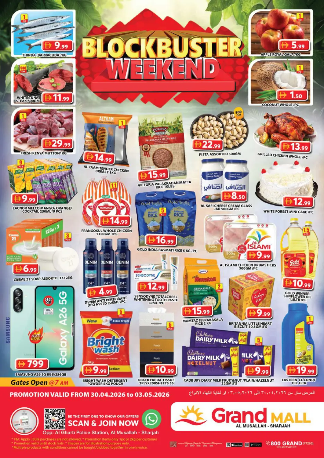 UAE - Sharjah / Ajman Grand Hyper Market offers in D4D Online. Al Musallah,Sharjah. . Till 3rd May
