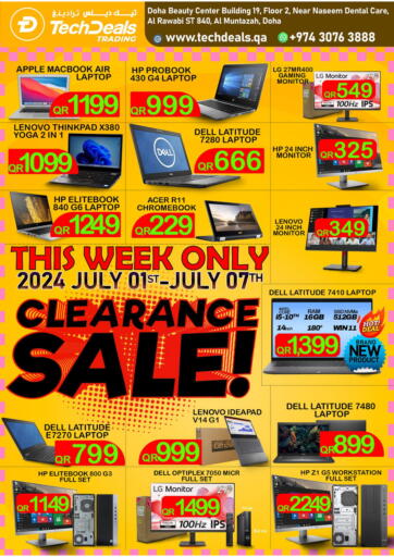 Qatar - Doha Tech Deals Trading offers in D4D Online. Clearance Sale. . Till 7th July