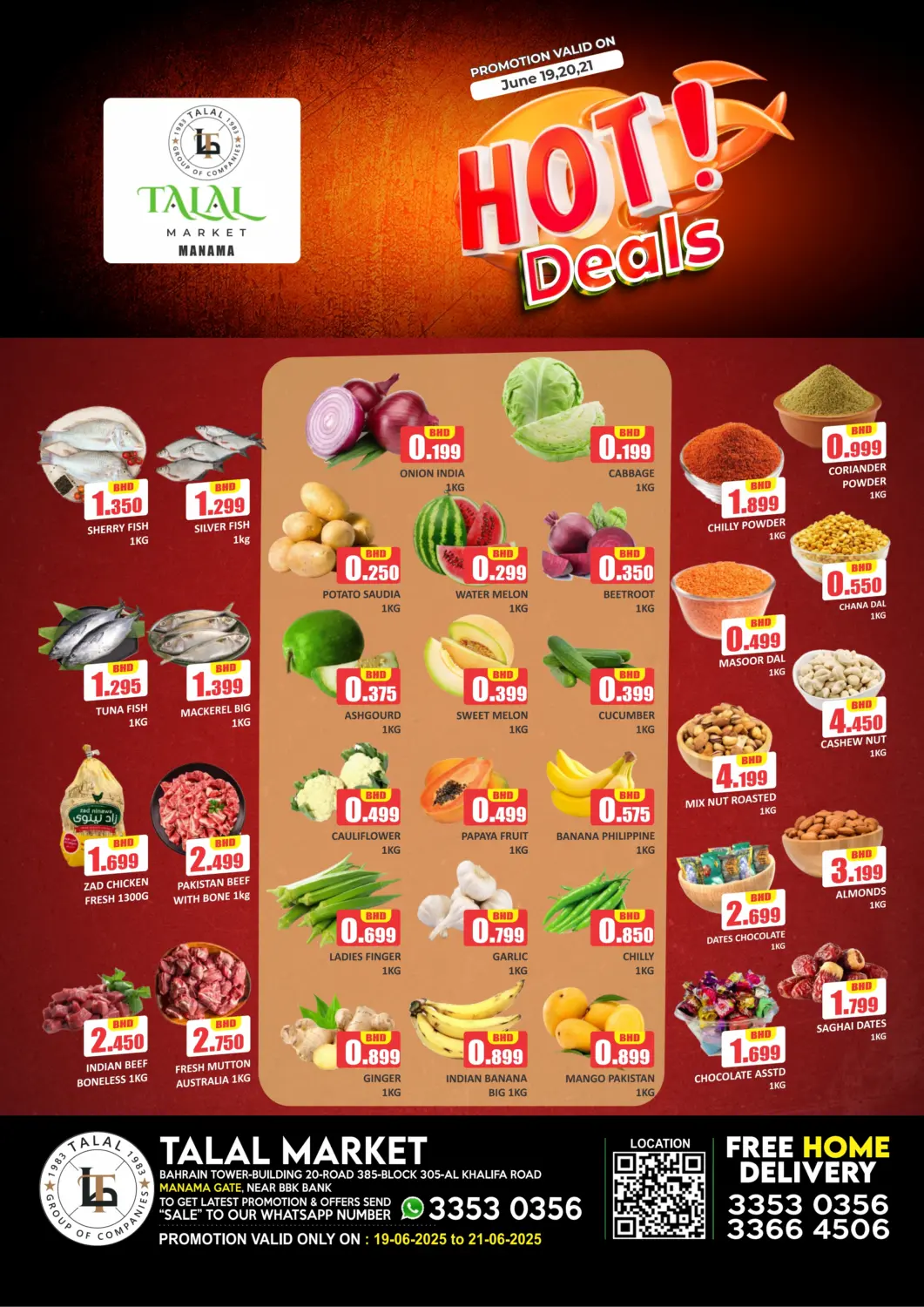 Bahrain Talal Markets offers in D4D Online. Hot Deals @Manama Gate. . Till 21st June