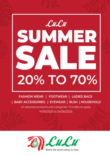LULU Hypermarket - Summer Sale 20 % T0 70% in Saudi Arabia Offers - Saudi Arabia Summer Sale 20 % T0 70%