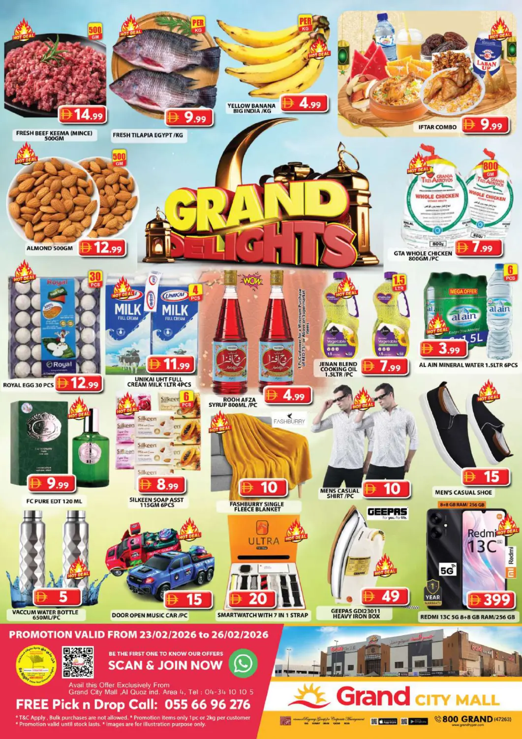 UAE - Dubai Grand Hyper Market offers in D4D Online. City Mall- Dubai. . Till 26th February