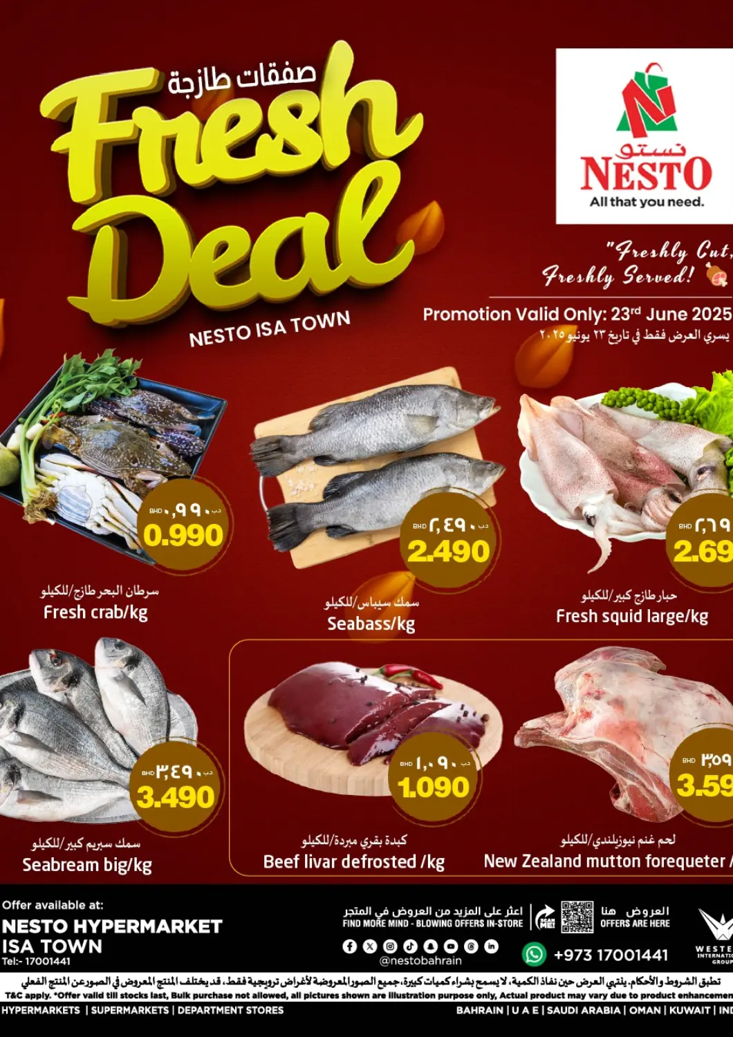 Bahrain NESTO  offers in D4D Online. Fresh Deal. . Only On 23rd June