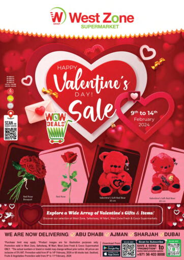 UAE - Sharjah / Ajman West Zone Supermarket offers in D4D Online. Happy Valentine's Day. . Till 14th February