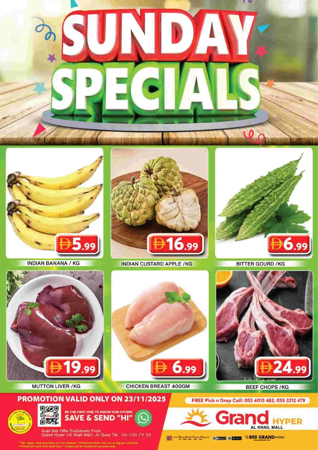 UAE - Dubai Grand Hyper Market offers in D4D Online. Al Khail Mall - Dubai. . Only On 23rd November