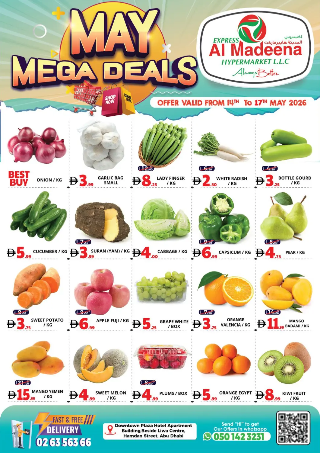 UAE - Abu Dhabi EXPRESS AL MADEENA HYPERMARKET LLC offers in D4D Online. Hamdan Street - Abu Dhabi. . Till 17th May