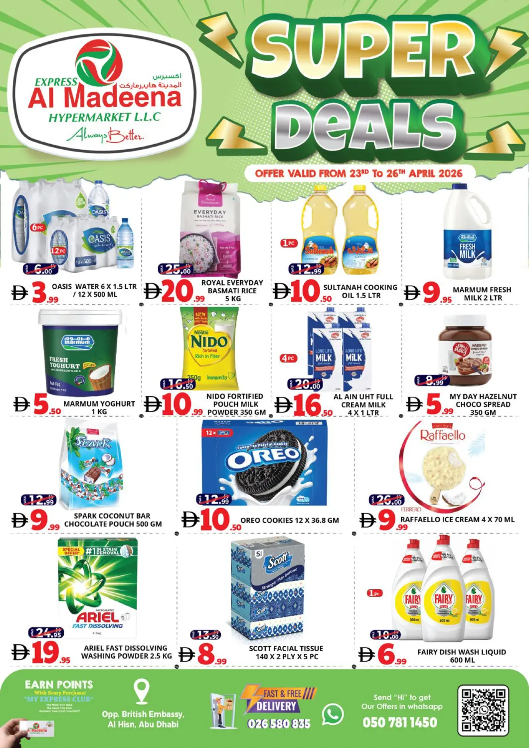 UAE - Abu Dhabi EXPRESS AL MADEENA HYPERMARKET LLC offers in D4D Online. Super Deals. . Till 26th April