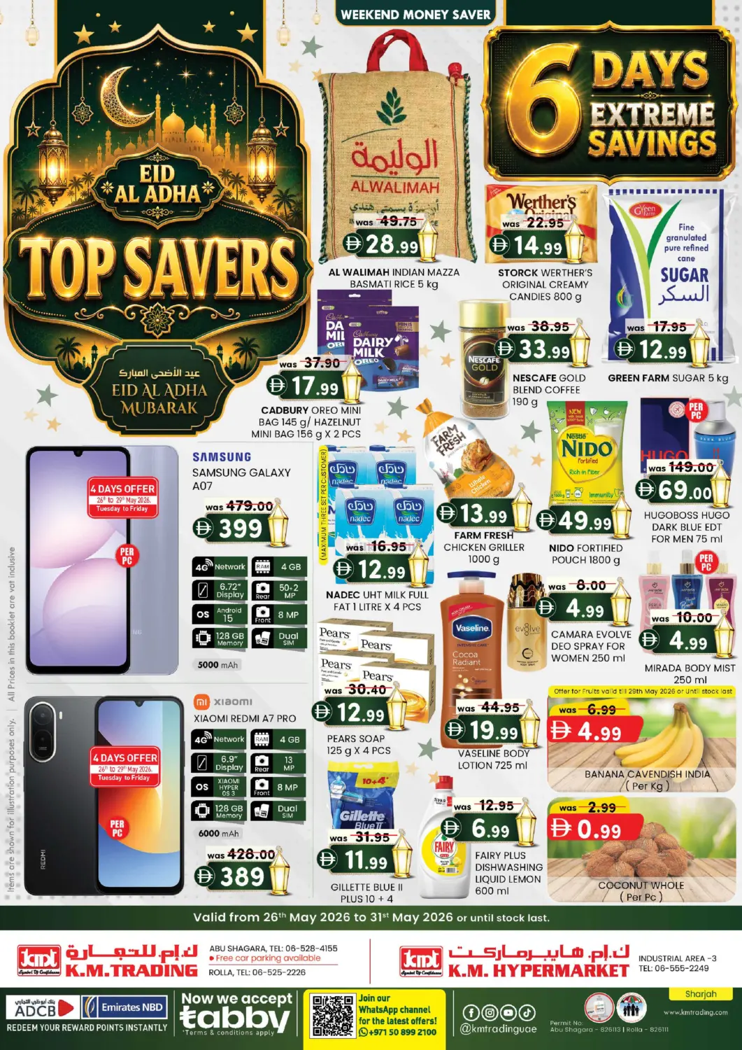 UAE - Sharjah / Ajman K.M Hypermarket offers in D4D Online. Industrial Area,3, Sharjah. . Till 31st May