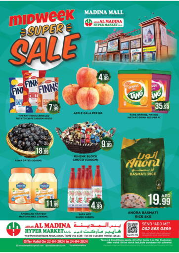 UAE - Sharjah / Ajman Ainas Al madina hypermarket offers in D4D Online. Midweek Super Sale. . Till 24th April
