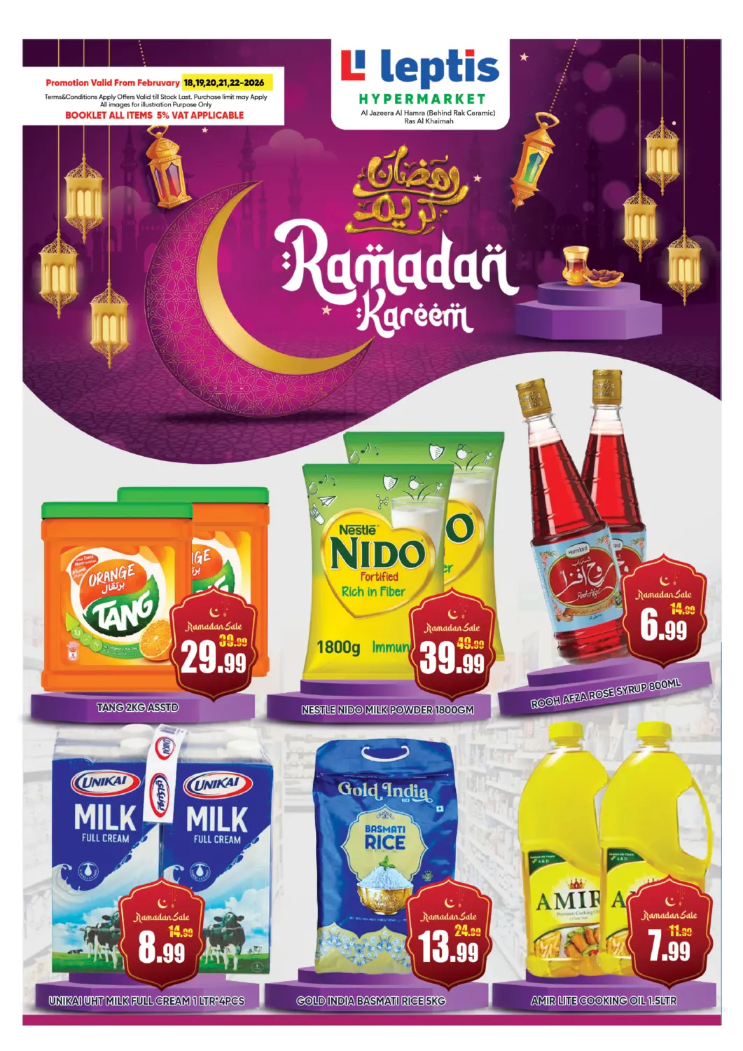 UAE - Ras al Khaimah Leptis Hypermarket  offers in D4D Online. Ramadan Kareem. . Till 22nd February