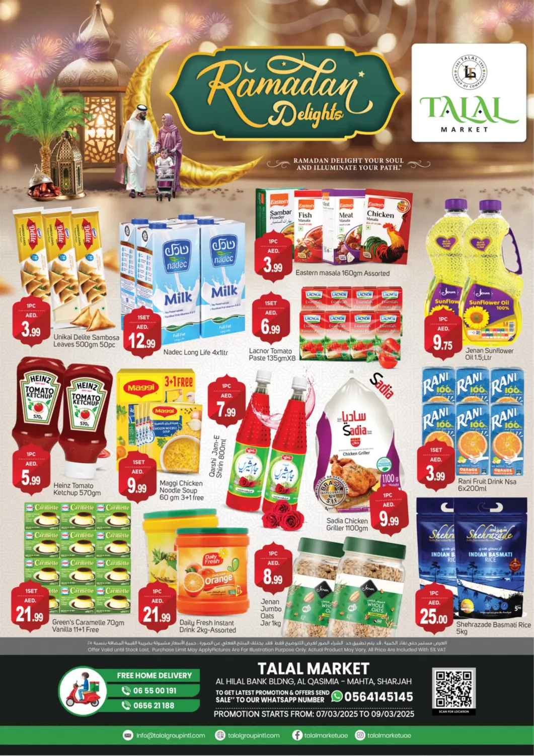 UAE - Dubai TALAL MARKET offers in D4D Online. Qasimiyya-Sharjah. . Till 9th March