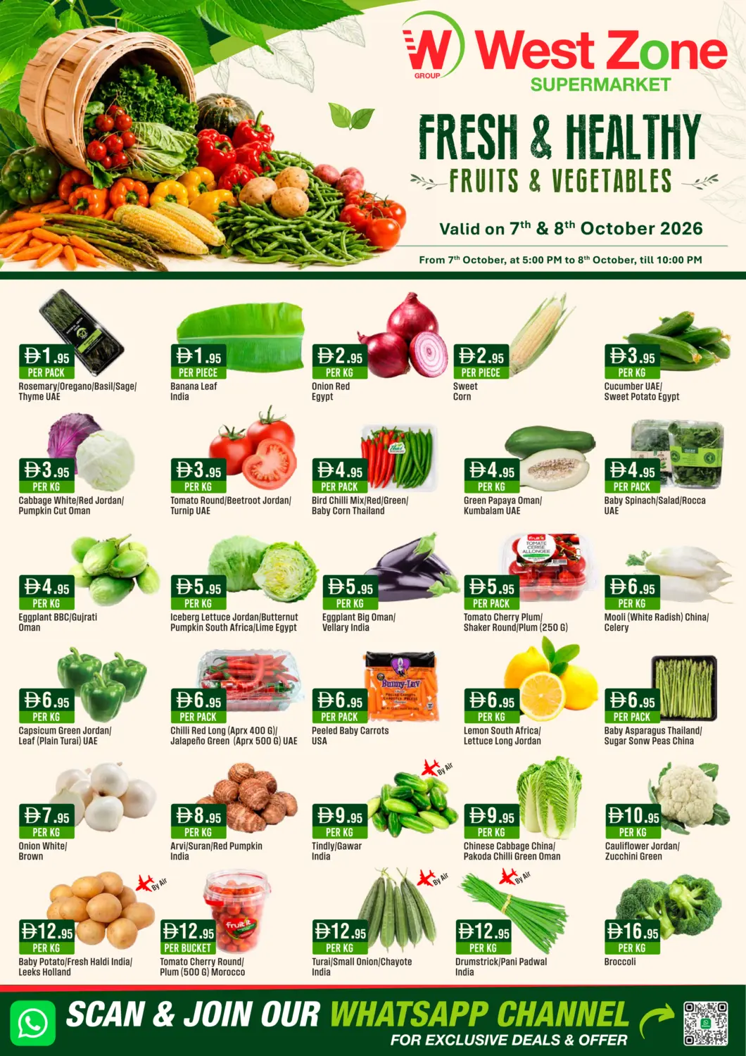 UAE - Sharjah / Ajman West Zone Supermarket offers in D4D Online. Fresh & Healthy. . Till 8th October