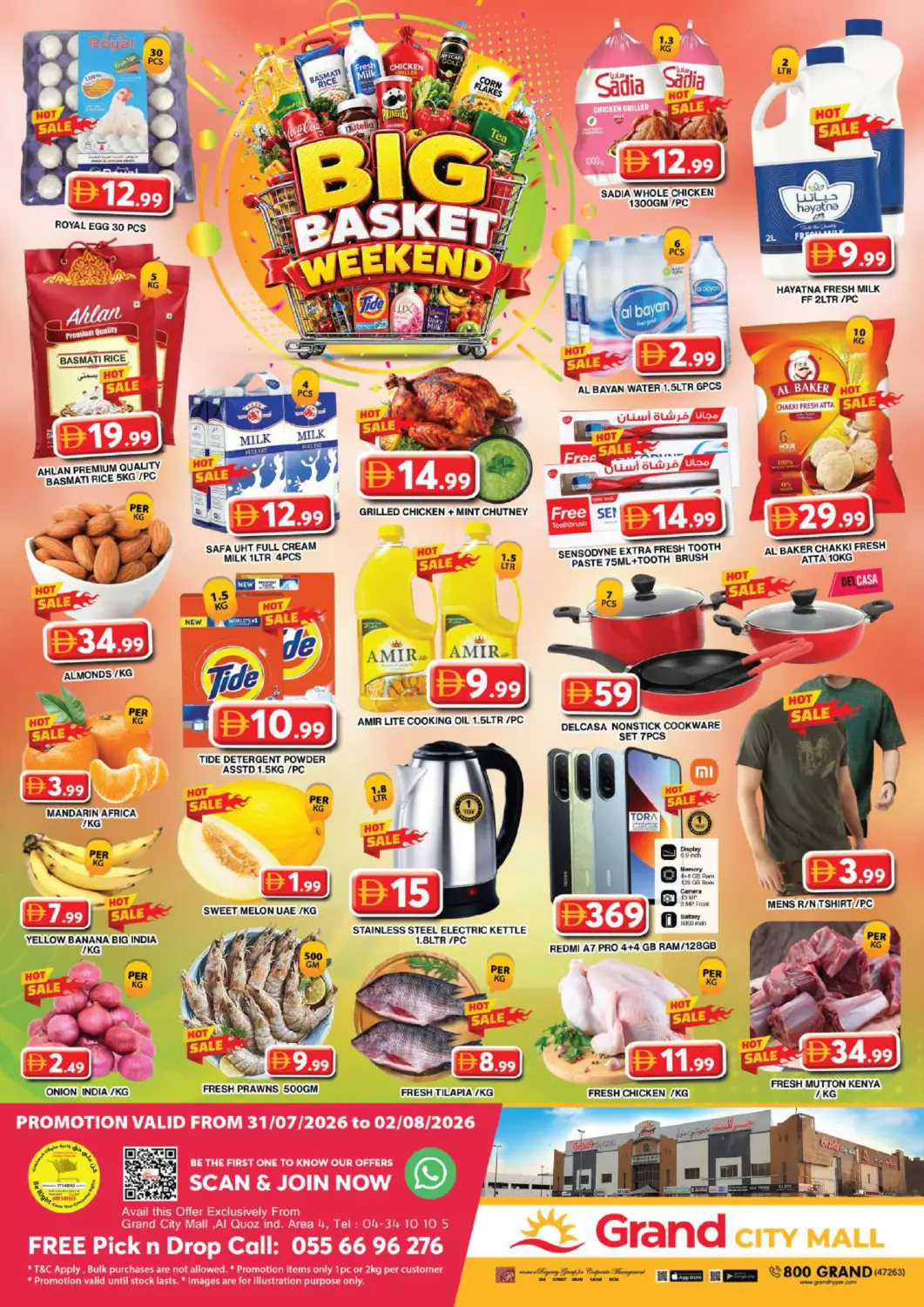 UAE - Dubai Grand Hyper Market offers in D4D Online. City Mall- Dubai. . Till 2nd August