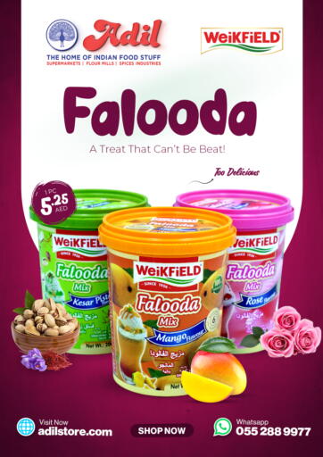 UAE - Sharjah / Ajman Adil Supermarket offers in D4D Online. Weikfield Falooda. . Until Stock Last