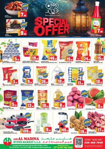 UAE - Sharjah / Ajman Ain Al Madina Hypermarket offers in D4D Online. Special Offer. . Till 9th March