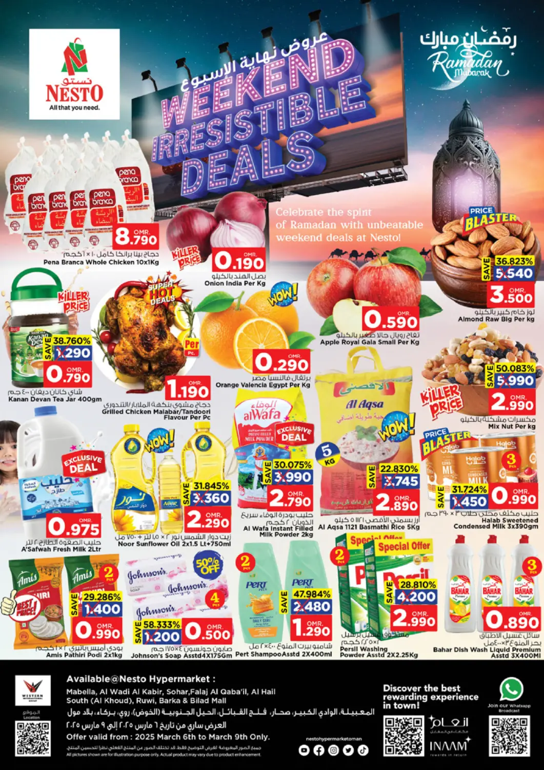 Oman - Salalah Nesto Hyper Market   offers in D4D Online. Nesto Irresistible Deals. . Till 9th March