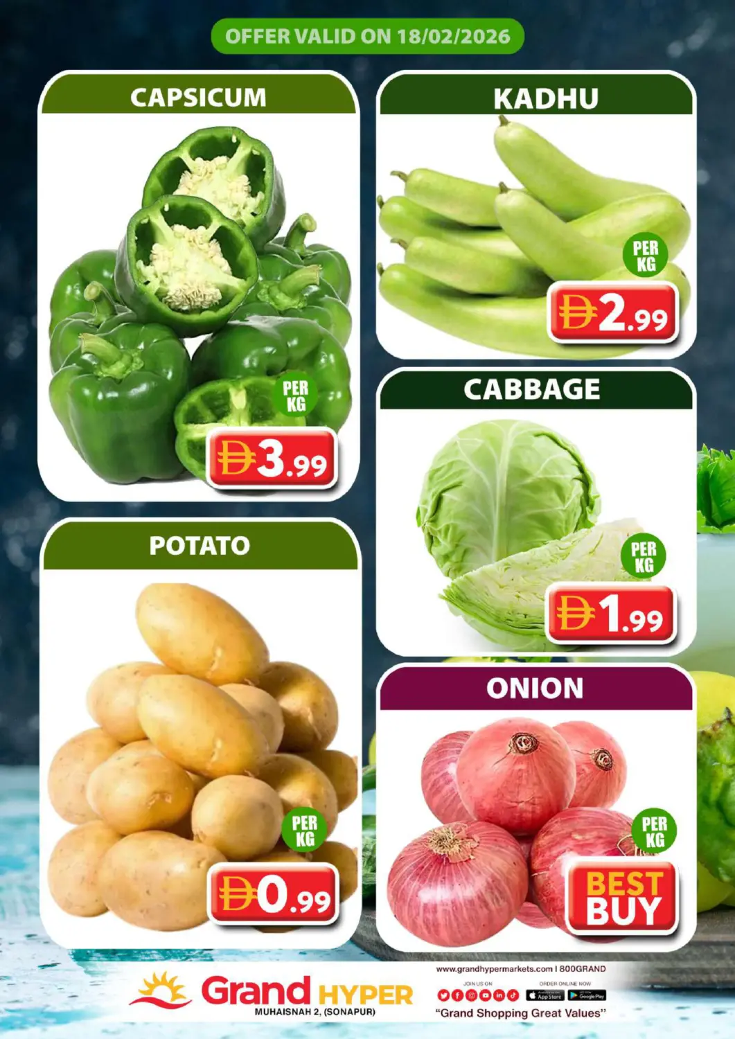 UAE - Dubai Grand Hyper Market offers in D4D Online. Muhaisnah 2, (Sonapur). . Only On 18th February