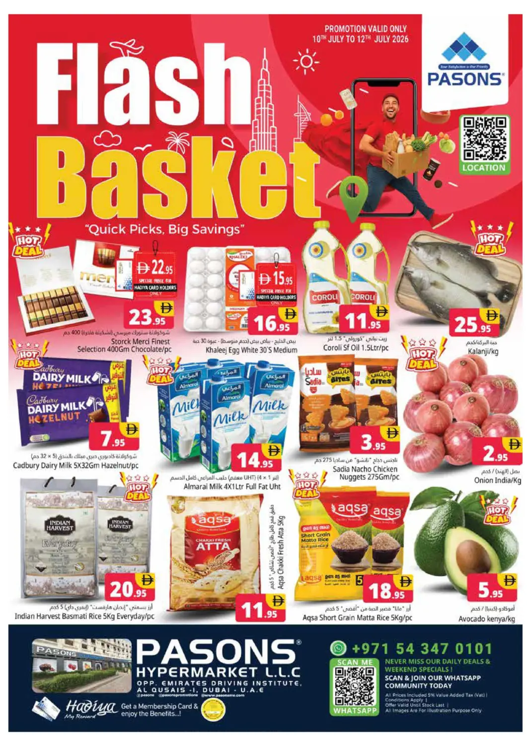 UAE - Dubai Pasons Hypermarket offers in D4D Online. Al Qusais 1, Dubai. . Till 12th July
