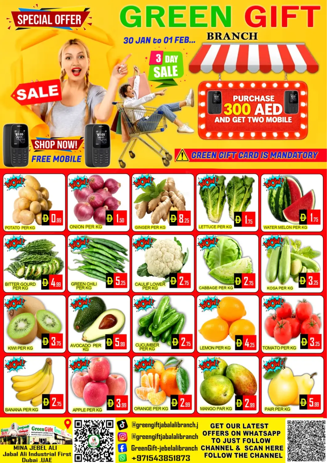 UAE - Dubai Green Gift Department Store offers in D4D Online. Jabel Ali ,Ind Area,Dubai. . Till 1st February