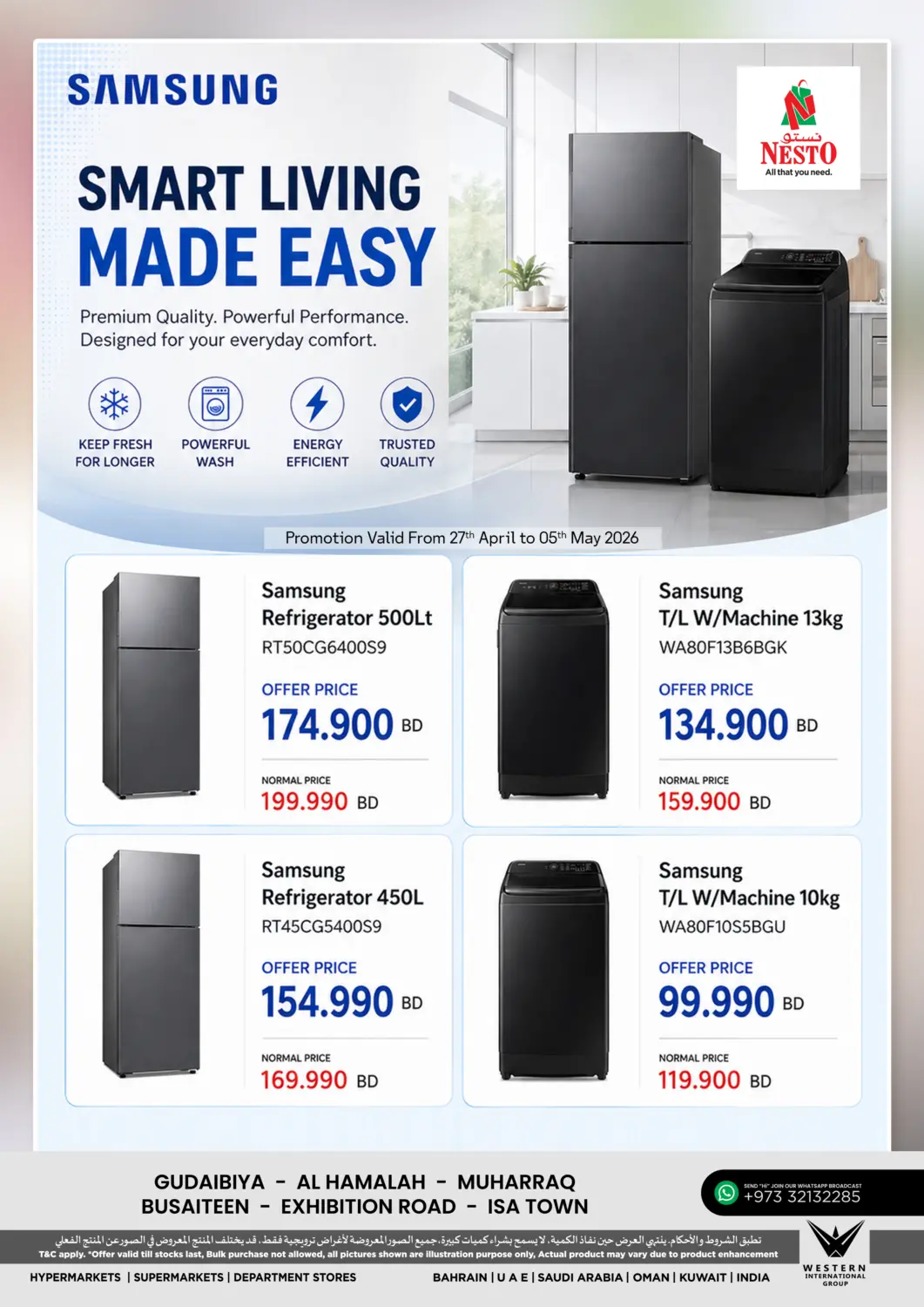 Bahrain NESTO  offers in D4D Online. Smart Living Made Easy. . Till 5th May