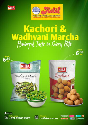 UAE - Sharjah / Ajman Adil Supermarket offers in D4D Online. Kachori & Wadhvani Marcha. . Till 25th May