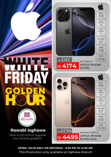 Qatar - Doha Rawabi Hypermarkets offers in D4D Online. White Friday Golden Hour. . Only On 29th November