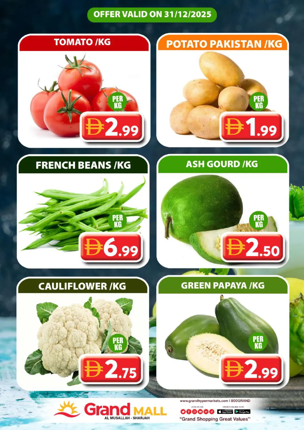 UAE - Sharjah / Ajman Grand Hyper Market offers in D4D Online. Grand Mall - Sharjah. . Only On 31st December