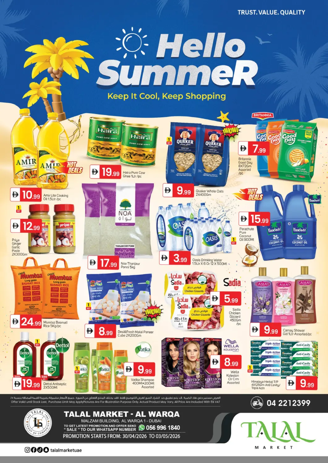 UAE - Dubai TALAL MARKET offers in D4D Online. Al Warqa 1 - Dubai. . Till 3rd May