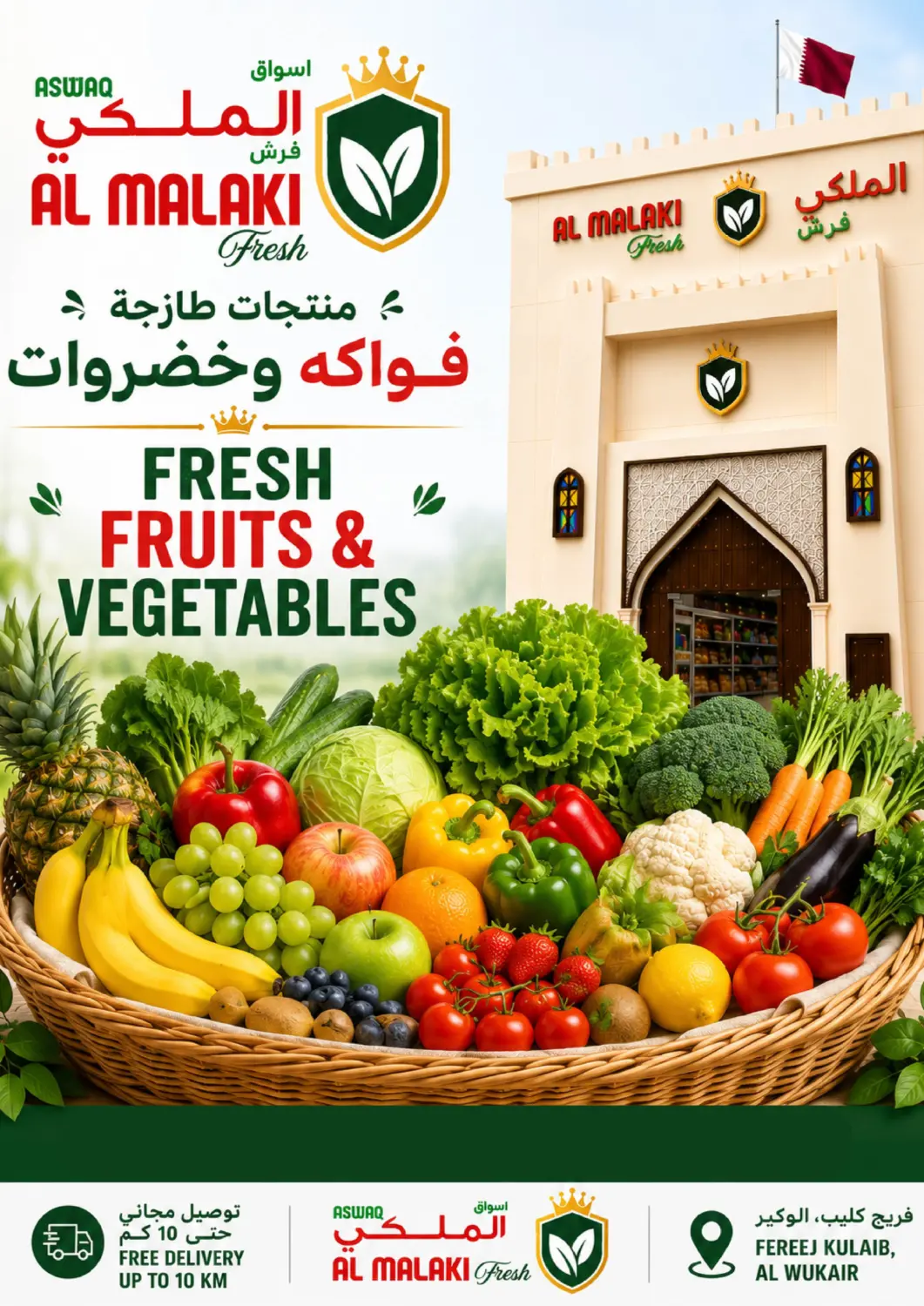 Qatar - Al-Shahaniya Aswaq Al Malaki Fresh offers in D4D Online. Fresh Fruits and Vegetables. . Till 31st August