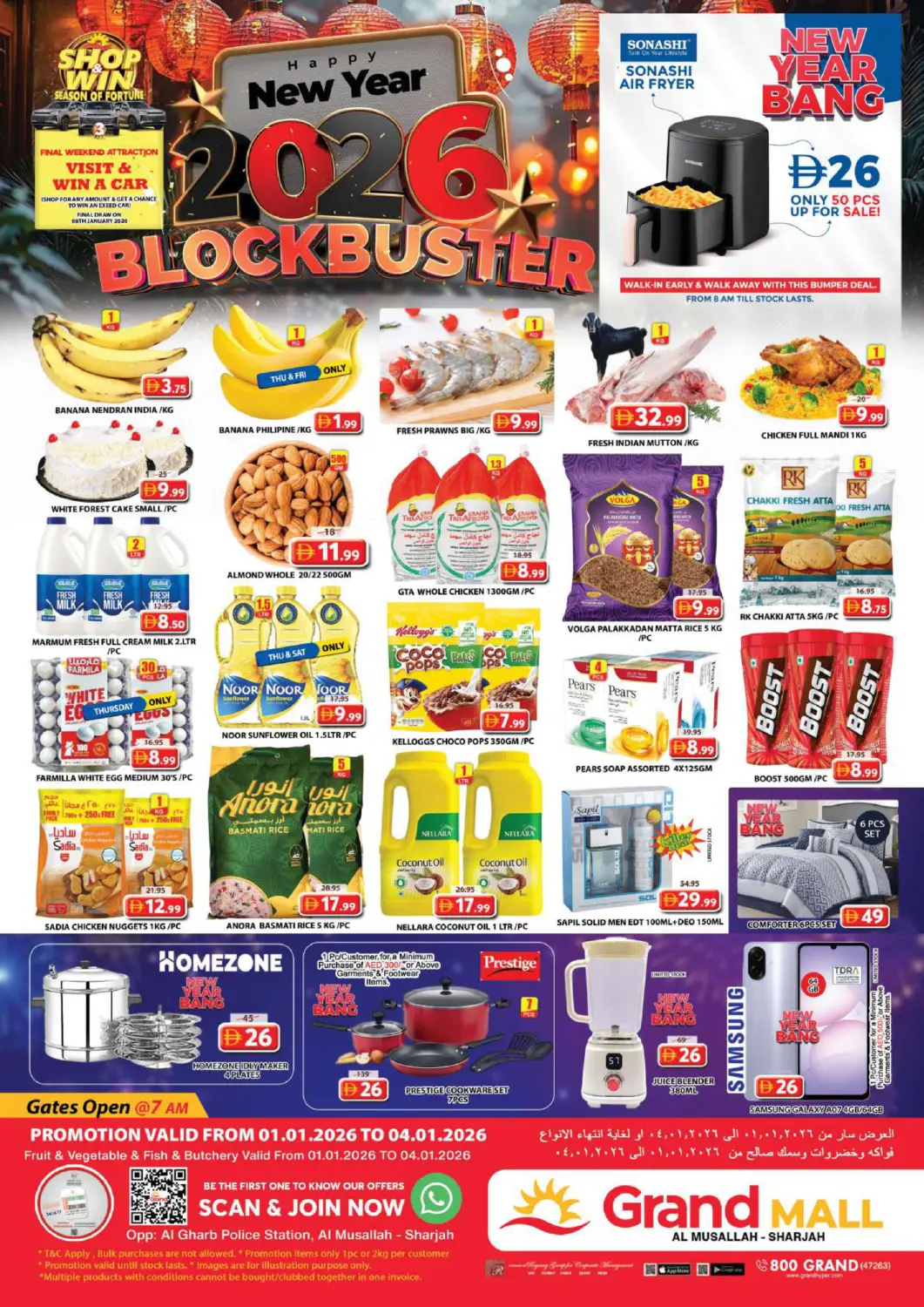 UAE - Sharjah / Ajman Grand Hyper Market offers in D4D Online. Al Musallah - Sharjah. . Till 4th January