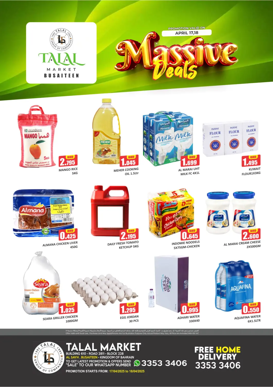 Bahrain Talal Markets offers in D4D Online. Massive Deals @ Busaiteen. . Till 18th April