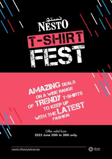 Nesto Hypermarket - T shirt Fest in UAE Offers - United Arab Emirates T shirt Fest